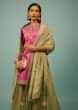Kalki Pink Flambe Palazzo Suit With Pink Embroidered Palazzo & Dupatta