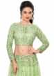Larissa Dsa Pista green lehenga embellished in sequin embroidery only on Kalki
