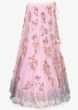 Lavender net lehenga set in sequins and cut dana embroidery