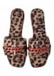 Leopard Printed Sandals With A Patterned Outsole