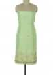 Light green unstitch santoon suit with brocade silk dupatta only on Kalki