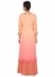 Peach And Pink Straight Suit With Placket In Gotta Patch Work Online - Kalki Fashion