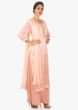 Light peach palazzo set in gotta patch and moti work only on Kalki
