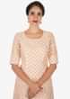 Light Peach Sharara Suit Beautified In Zari Embroidered Work Online - Kalki Fashion