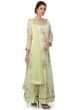 Lime Green Anarkali Suit In Georgette With Gotta Patch And Resham Online - Kalki Fashion