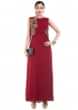 Rosewood Maroon Cape Gown