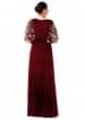 Maroon Gown With Hand Embroidered Cape Style Online - Kalki Fashion