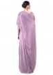 Mauve Draped Gown With A Hand Embroidered Cape Dupatta Online - Kalki Fashion