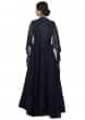 Midnight blue gown with embroidered attach cape only on Kalki