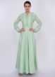 Mint Green Anarkali Dress With Shaded Dupatta Online - Kalki Fashion