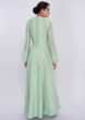 Mint Green Anarkali Dress With Shaded Dupatta Online - Kalki Fashion