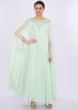 Mint green fancy kaftan dress only on Kalki