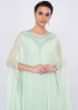 Mint green fancy kaftan dress only on Kalki