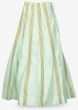 Mint green lehenga with embroidered blouse matched with long jacket in tassel only on Kalki