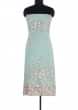 Mint green unstitch heavy net embroidered suit only on Kalki