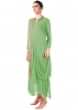 Mint Green Hand Embroidered Cowl Tunic Dress