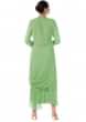 Mint Green Hand Embroidered Cowl Tunic Dress