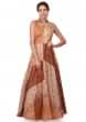 Multi color printed dress with embroidered neckline only on Kalki