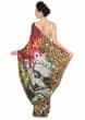Multi color saree embellished in kundan embroidery only on Kalki