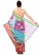 Multi Color Saree With Kundan Buttis Online - Kalki Fashion