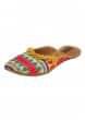Multicoloured Juttis With Ghungroos And Kiwi Underlining
