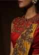 Musard Satin Saree With Ready Pleats And Multi Color Bandhani Printed Pallu Online - Kalki Fashion