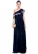 Navy Blue Drop Shoulder Gown Online - Kalki Fashion
