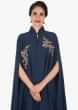 Navy blue fancy Patiala suit adorn in zardosi and cut dana only on Kalki