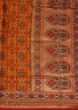 Orange banarasi saree in floral weaved work
