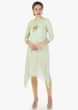 Pale green kurti with bird motif embroidery only on Kalki