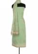 Parrot Green Unstitched Suit In Hard Net With Cord Embroidered Butti Online - Kalki Fashion