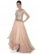 Pearl Peach Gown In Net And Organza Satin Adorned With Embroidery Online - Kalki Fashion
