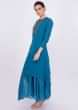 Persian Blue Layered Cotton Tunic Dress Online - Kalki Fashion