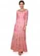 Pink Anarkali Suit In Georgette With Gotta Patch Embroidery Online - Kalki Fashion