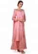 Pink Anarkali Suit In Georgette With Gotta Patch Embroidery Online - Kalki Fashion