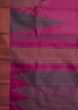 Pink saree in silk beautified in weaved embroidery only on Kalki