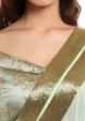 Pista Green Saree With Ready Pleated Pallu Enhanced In Cut Dana Border Online - Kalki Fashion