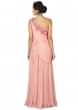 Prism pink gown with resham embroidered neckline and cowl drape only on Kalki