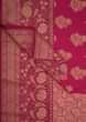 Rani pink Banarasi silk saree with brocade butti and border only on Kalki 