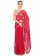 Red Saree With Kundan Embroidered Buttis Online - Kalki Fashion