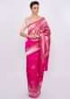 Rani Pink Saree In Silk With Weaved Butti And Border Online - Kalki Fashion