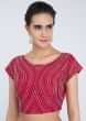 Red Georgette Saree With Ruffled Hem And Pallu Online - Kalki Fashion