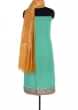 Sea green georgette unstitch suit with weaved butti only on Kalki