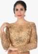 Gold Lehenga Choli With Sequins Embroidery Work Online - Kalki Fashion