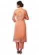 Straight suit in orange cotton silk with resham embroidery only on Kalki 