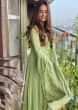 Surbhi Jyoti In Kalki Nature Green Anarkali Suit In Georgette With Zardozi Embroidered Floral Design 