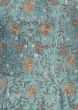 Turq Blue Halter Neck Peplum Top With Matching Organza Skirt Online - Kalki Fashion