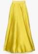 Tuscan yellow satin skirt paired with matching georgette smocked  blouse