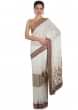White Saree In Georgette With Pearl, Sequins And Cut Dana Work Online - Kalki Fashion