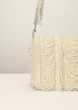 White Embroidered Clutch Bag With Cut Dana Work And Pearl Loops
